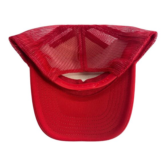 NEW VINTAGE STYLE CHEVROLET TRUCKS LOGO RED TRUCKER HAT ADULT TRENDY RACING - Picture 3 of 3